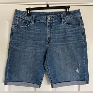 Levi’s Women’s Blue Denim Bermuda Shorts